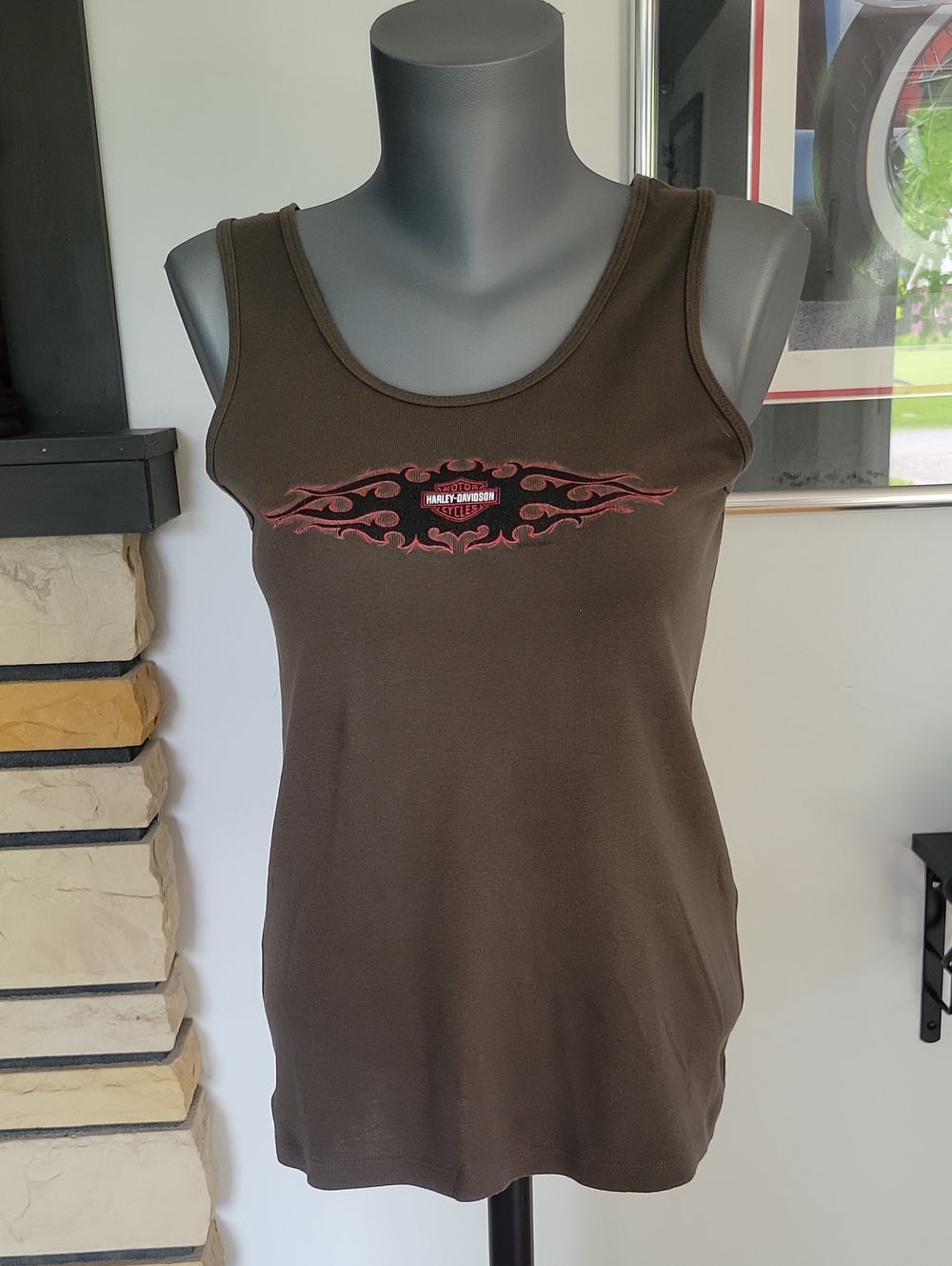 Harley-Davidson Tank Top XL Green Vintage